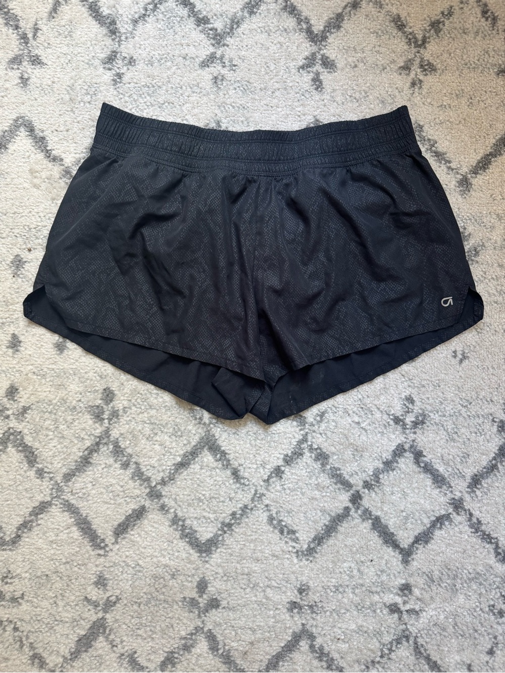 Snake Skin Performance Women’s Black Athletic Shorts